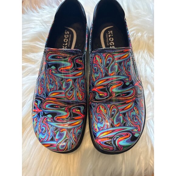 Klogs Footwear Moxy 7.5W Slip-On Nurse Comfort Leather Work Multicolor NWOT - Picture 1 of 9